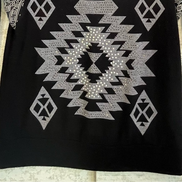 Vocal Punk Embellished USA Made Black Jersey Sz Medium Disco Bling Mob Wife - Picture 3 of 14